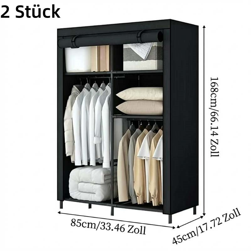 👕 50% RABATT! 🏠 Tragbarer Stoffschrank mit Stahlrohrgestell – einfache Montage & platzsparend für Schlafzimmer & Mietwohnung