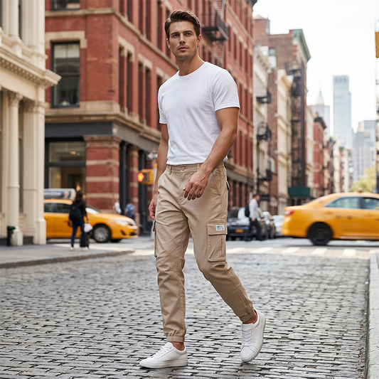 🔥 50% RABATT! 👖 Herren Cargo-Jogginghose ✨ Mehrere Taschen, Lockere Passform & 9/10-Länge – Perfekt für Alltag und Freizeit