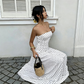 🔥 50% RABATT! 👗 Damen Off-Shoulder A-Linien-Kleid ✨ Elegantes Polka-Dot-Design – Perfekt für Partys, Hochzeiten und Sommerabende
