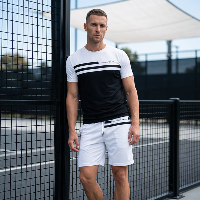 🛍️ 50 % Rabatt – 2-teiliges Freizeit-Set für Herren – Kurzarm-T-Shirt & Shorts mit Kordelzug, atmungsaktiv & bequem für den Alltag 👕