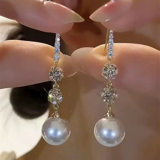 🛍️ 50 % Rabatt – Perlen-Ohrringe mit funkelnden Zirkonia-Anhängern – leicht & elegant, perfekt für den stilvollen Auftritt 💎