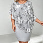 🛍️ 50 % Rabatt – Elegantes Kleid mit floralem Print & ärmellosem Cape – schmeichelhafte Silhouette, leicht & luftig ✨