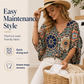 🛍️ 50 % Rabatt – Bohemian-Bluse mit V-Ausschnitt – luftige Passform, vielseitig kombinierbar, ideal für Urlaub & Alltag ✨