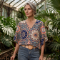 🛍️ 50 % Rabatt – Bohemian-Bluse mit V-Ausschnitt – luftige Passform, vielseitig kombinierbar, ideal für Urlaub & Alltag ✨