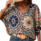 🛍️ 50 % Rabatt – Bohemian-Bluse mit V-Ausschnitt – luftige Passform, vielseitig kombinierbar, ideal für Urlaub & Alltag ✨
