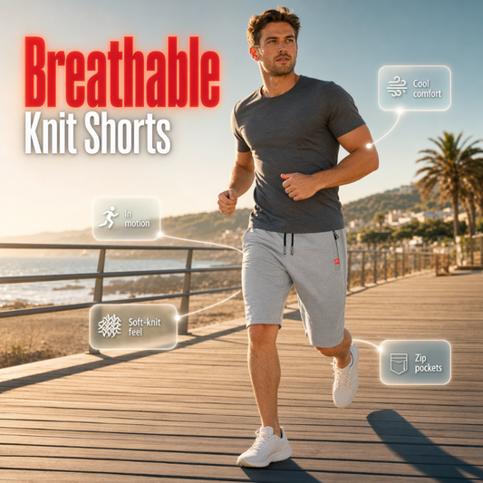 🛍️ 50 % Rabatt – Leichte Herren-Freizeitshorts aus Strickstoff – atmungsaktiv, bequem & ideal für Strand, Sport & Alltag 🩳