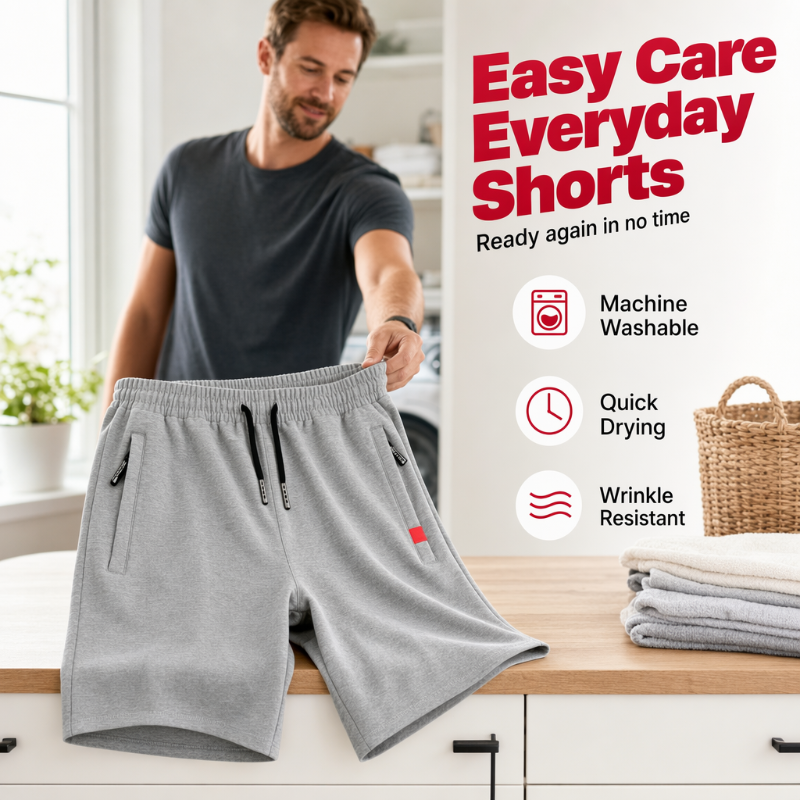 🛍️ 50 % Rabatt – Leichte Herren-Freizeitshorts aus Strickstoff – atmungsaktiv, bequem & ideal für Strand, Sport & Alltag 🩳