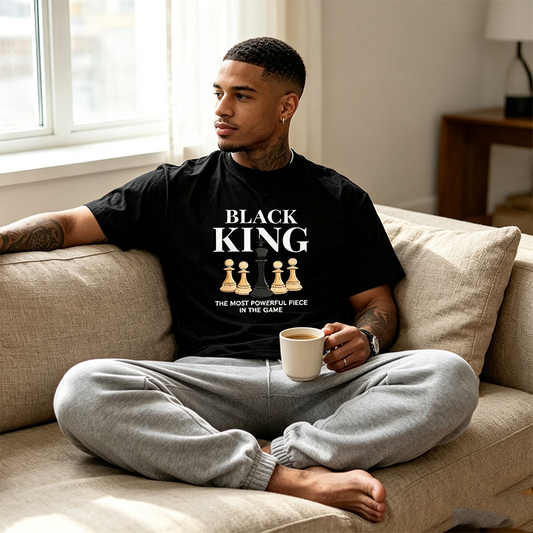 🛍️ 50 % Rabatt – Übergroßes Herren-T-Shirt mit Schachbrett- & Slogan-Print – lässiger Short-Sleeve-Stil für den Alltag ♟️