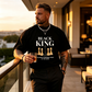 🛍️ 50 % Rabatt – Übergroßes Herren-T-Shirt mit Schachbrett- & Slogan-Print – lässiger Short-Sleeve-Stil für den Alltag ♟️