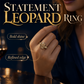 🐆 50 % Rabatt – Eleganter Ring im Retro-Stil – Leopardenprint-Oval, funkelnde Zirkonia-Seitensteine & hochwertige Verarbeitung – ein stilvolles Accessoire 💎