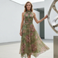 🌸 50% RABATT! 👗 Elegantes Maxi-Kleid mit Blumendruck & Neckholder – Fließender Stoff, figurschmeichelnd & Boho-Stil – Ideal für Sommer, Urlaub & warme Abende ☀️