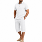 🛍️ 50 % Rabatt – 2-teiliges Freizeit-Set für Herren – Leinen-Poloshirt mit Kurzarm & 7/8-Hose, atmungsaktiv & leicht für Strand & Alltag ☀️