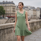 🌸 50 % Rabatt – Ärmelloses Cocktailkleid mit einseitigem Kragen – fließender Stoff, schmeichelhafte Passform & vielseitig kombinierbar 💃