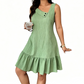 🌸 50 % Rabatt – Ärmelloses Cocktailkleid mit einseitigem Kragen – fließender Stoff, schmeichelhafte Passform & vielseitig kombinierbar 💃
