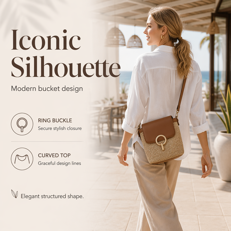🌴 50 % Rabatt – Leichte Stroh-Umhängetasche im Boho-Stil – mit Tragegriff & verstellbarem Schultergurt – vielseitig kombinierbar für Strand, City & Urlaub ✨