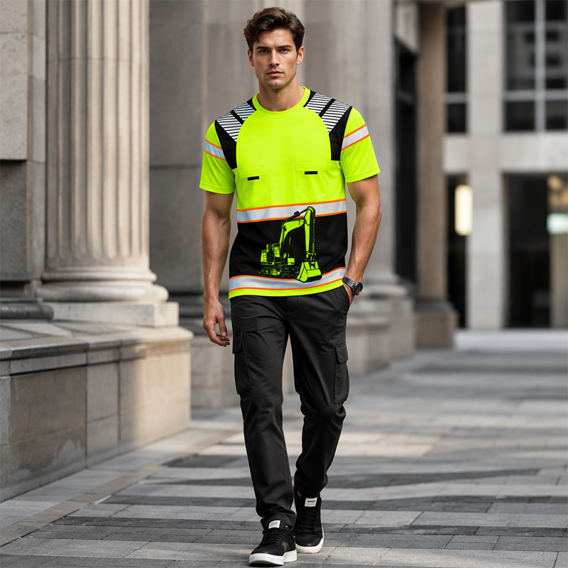 🛠️ 50 % Rabatt – Lässiges Grafik-T-Shirt mit Bagger-Motiv – weiche Baumwolle, pflegeleicht & vielseitig kombinierbar – perfekt für Freizeit, Werkstatt oder den urbanen Look 🌿