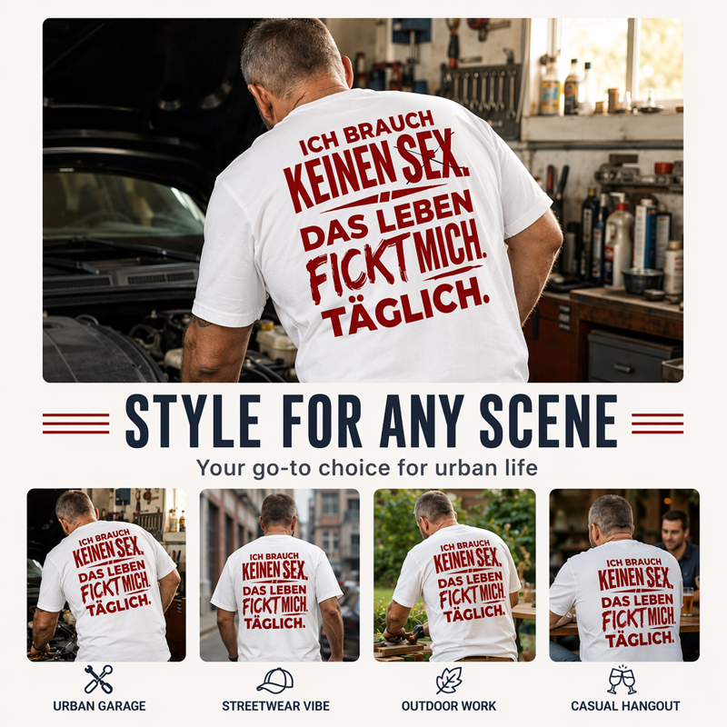 👕 50% RABATT! 😄 Herren T-Shirt mit witzigem deutschen Spruch – Weiche Baumwolle, Rundhals & kurze Ärmel – Perfekt für entspannte Tage & gute Laune 🇩🇪
