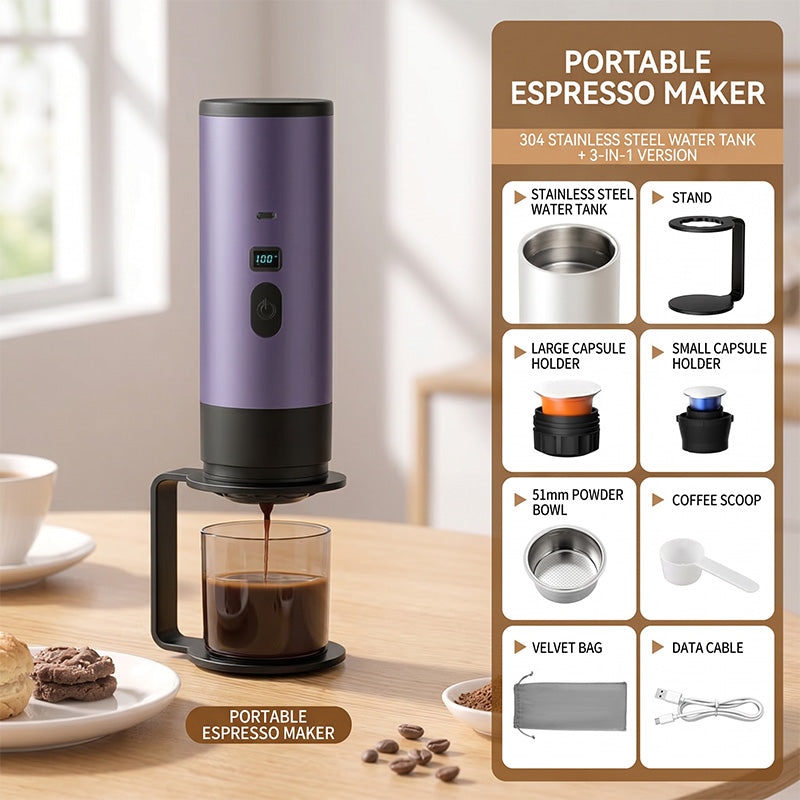 🔥 Nur für kurze Zeit: 50% Rabatt – Tragbare Espressomaschine mit Akku für Kaffeepulver & Kapseln☕