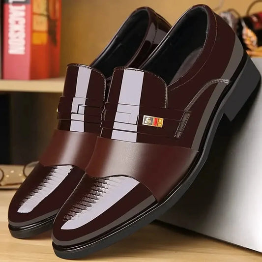 🛍️ 50 % Rabatt – Formelle Herrenschuhe aus Leder – spitz zulaufend, bequem & rutschfest – perfekt für Business & den eleganten Auftritt 👞