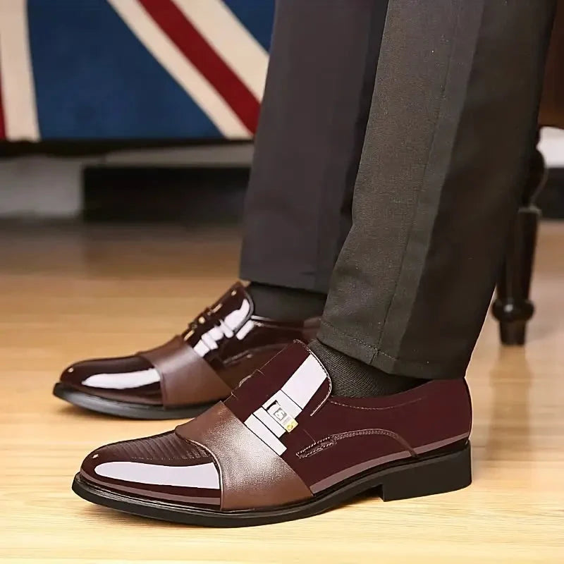 🛍️ 50 % Rabatt – Formelle Herrenschuhe aus Leder – spitz zulaufend, bequem & rutschfest – perfekt für Business & den eleganten Auftritt 👞