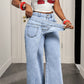 👖 50% RABATT! ⌛ Damen asymmetrische Weitbein-Jeans – Moderne Passform, bequem & vielseitig – Ideal für Alltag & trendige Looks ✨