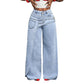 👖 50% RABATT! ⌛ Damen asymmetrische Weitbein-Jeans – Moderne Passform, bequem & vielseitig – Ideal für Alltag & trendige Looks ✨