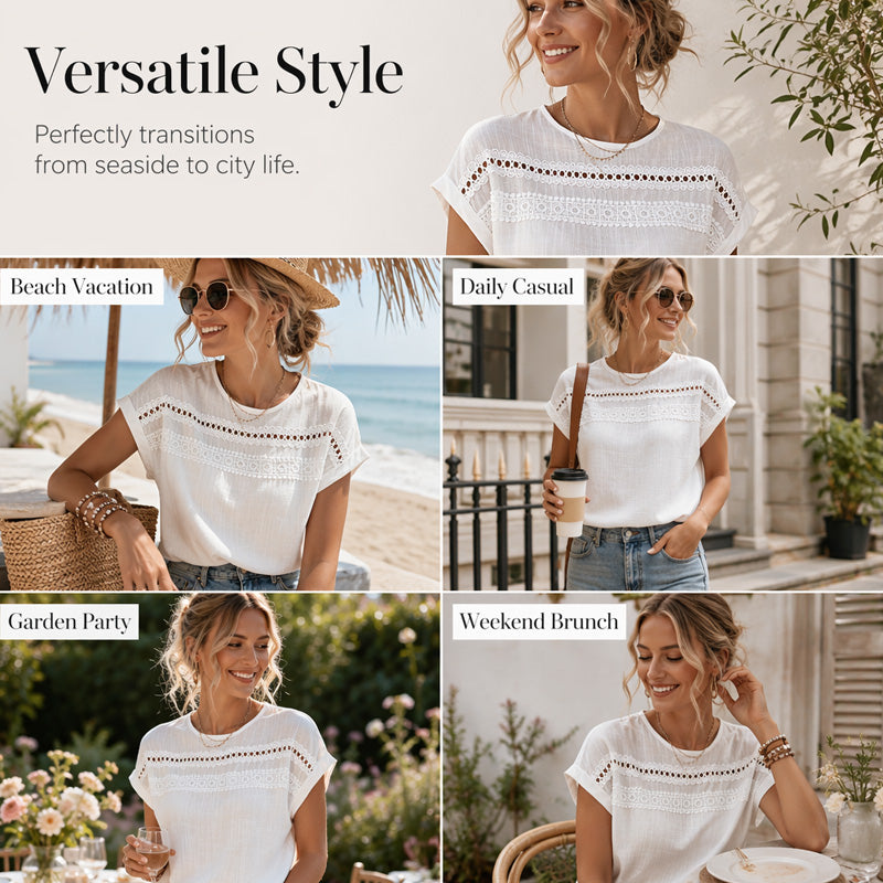 Women's Lace Hollow Out Blouse