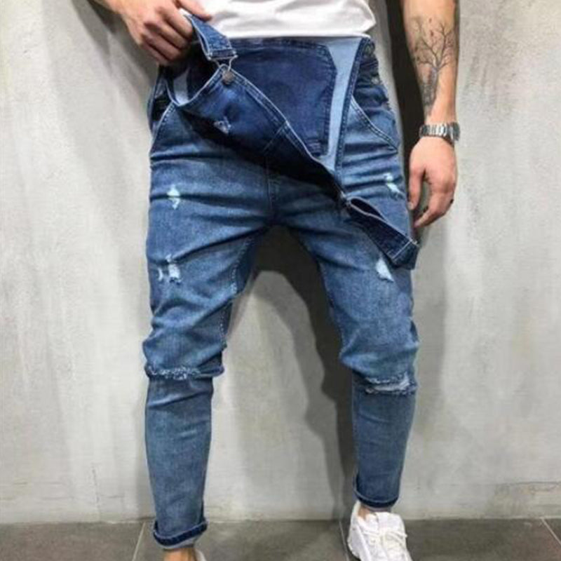 🛍️ 50 % Rabatt – Herren-Denimoverall mit Used-Optik – lässiger Schnitt, verstellbare Träger & robuster Denim – für den urbanen Alltag 👖