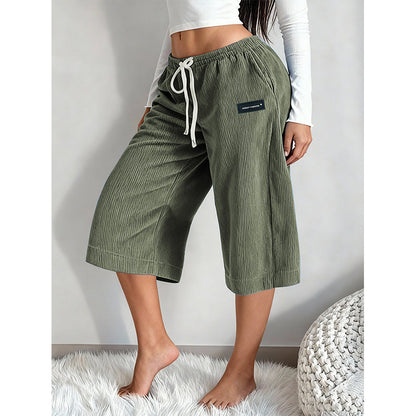 🌿 50 % Rabatt – Weite Hose mit Kordelzug – gerippter Stoff, elastischer Bund & gerade Passform – vielseitig für Alltag & Freizeit ✨