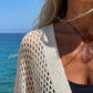🛍️ 50 % Rabatt – Damen-Mesh-Strickoberteil mit Bindeband – luftig, atmungsaktiv & vielseitig für warme Tage 🌸