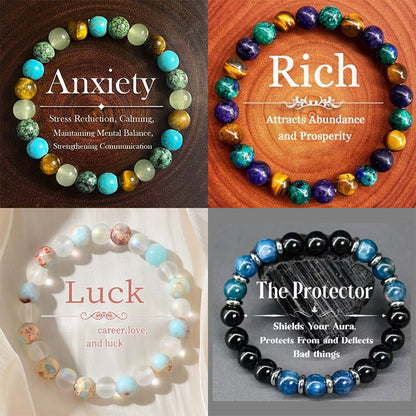 Armband aus Natursteinperlen