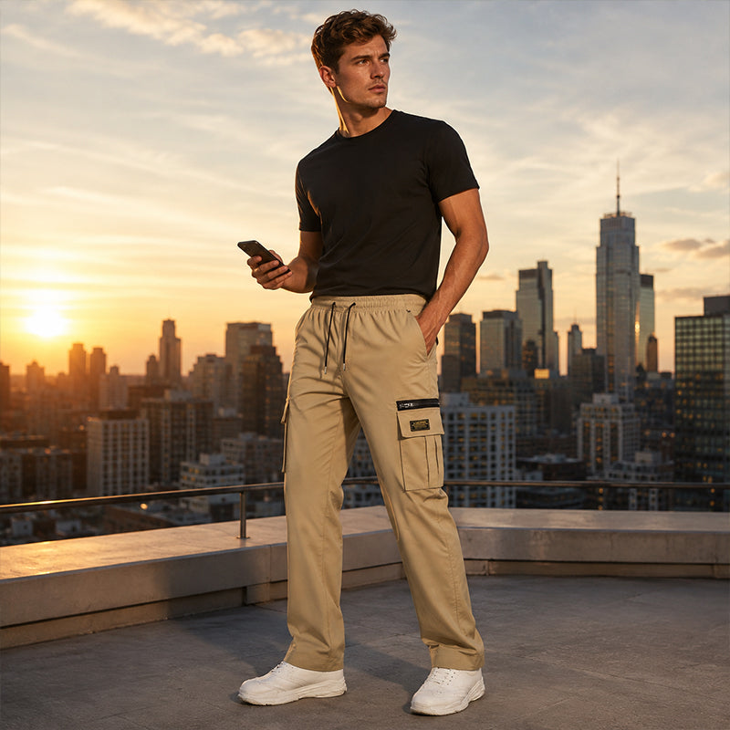 🛍️ 50 % Rabatt – Herren-Cargohose mit Kordelzug – leicht, atmungsaktiv & mit praktischen Taschen – vielseitig für den Alltag 👖