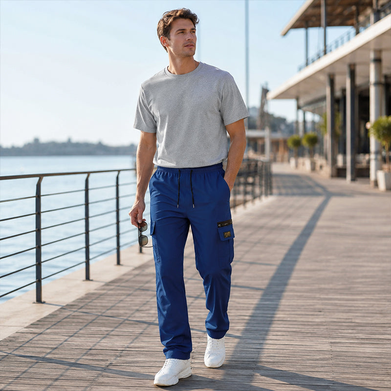🛍️ 50 % Rabatt – Herren-Cargohose mit Kordelzug – leicht, atmungsaktiv & mit praktischen Taschen – vielseitig für den Alltag 👖