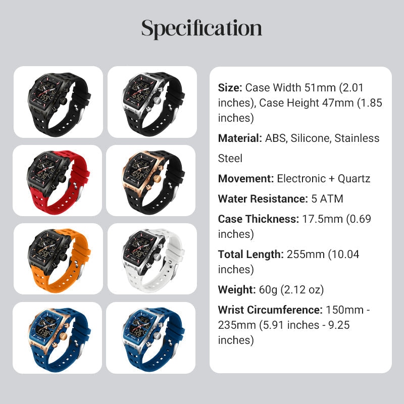 ⌚ Herren Dual-Display Sportuhr mit Leuchtzifferblatt 🏃