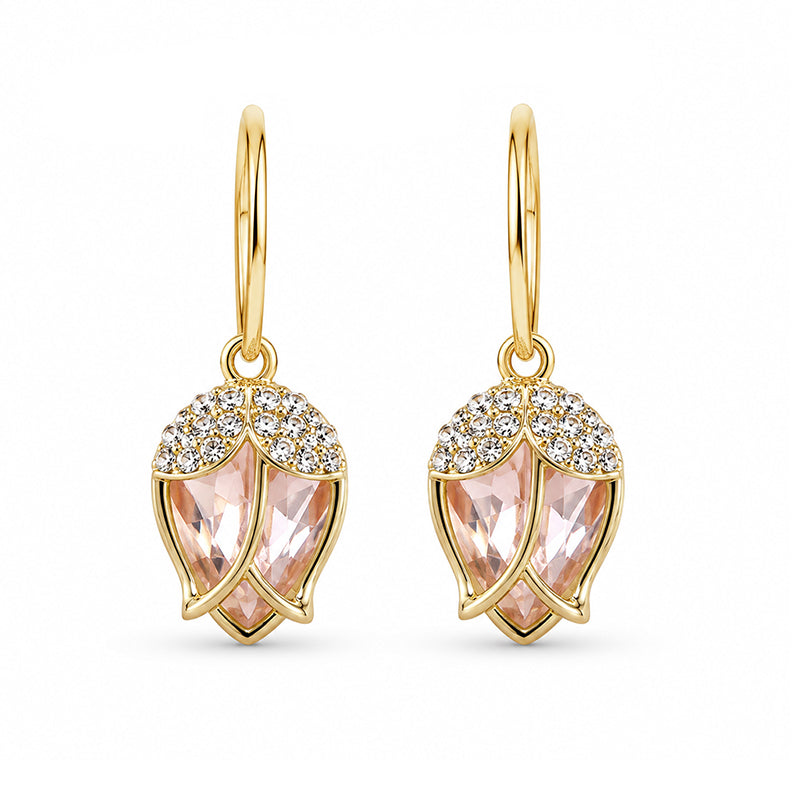 💎 50 % Rabatt – Rosenknospen-Creolen mit Kristallbesatz – romantisches Design, leicht & elegant – für den stilvollen Alltag 🌹