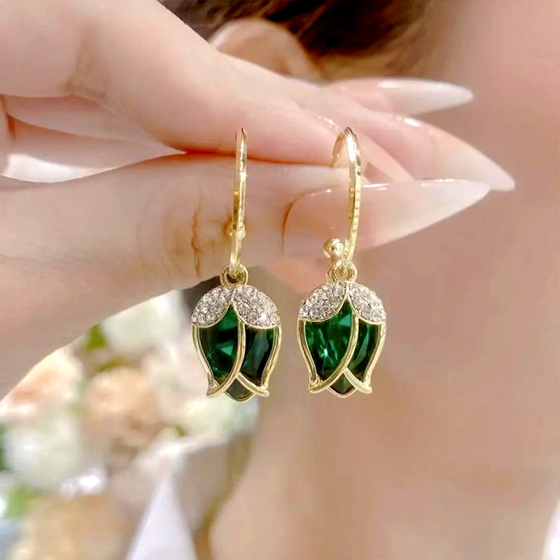 💎 50 % Rabatt – Rosenknospen-Creolen mit Kristallbesatz – romantisches Design, leicht & elegant – für den stilvollen Alltag 🌹