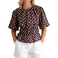 🛍️ 50 % Rabatt – Damen-Top mit Polka-Dot-Print – taillierter Schnitt, 5/4-Ärmel & vielseitig – für den modernen Alltag 🌸