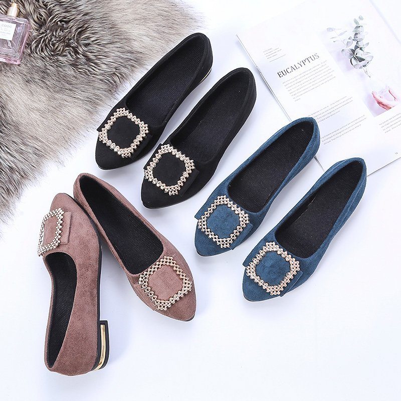 👠 Damen Ballerinas mit spitzer Spitze – Bequeme flache Schuhe mit weicher Sohle für Alltag und Büro