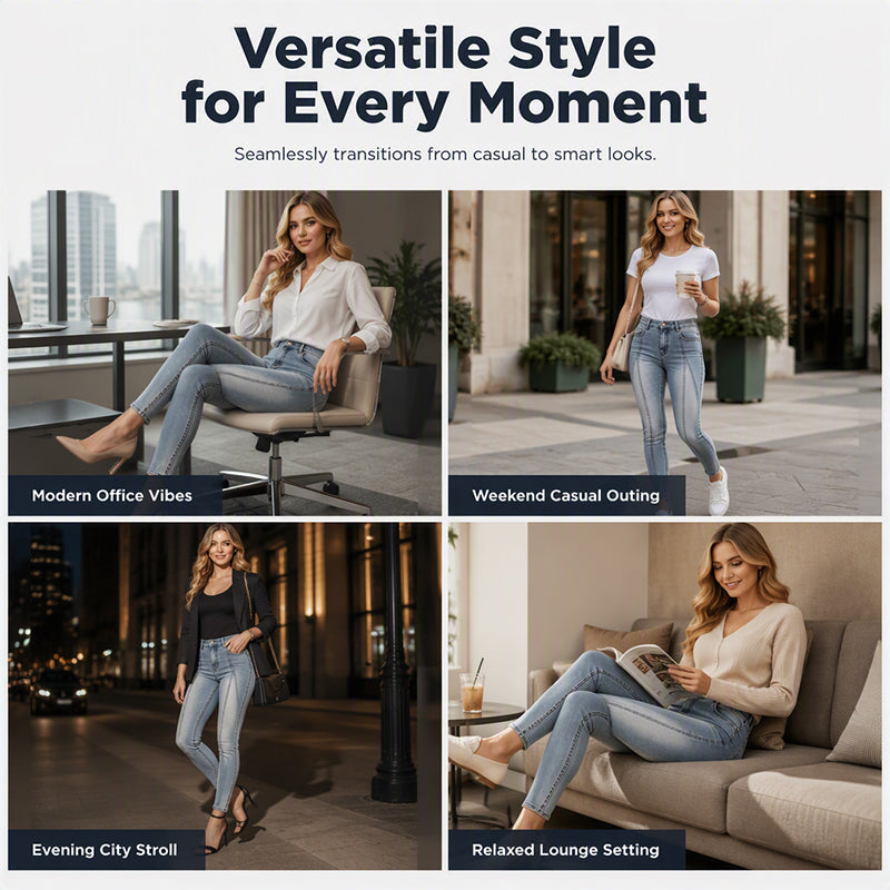 👖 Damen High Waist Jeans – Figurbetonte Stretch-Jeans mit bequemem Schnitt für Alltag und Freizeit