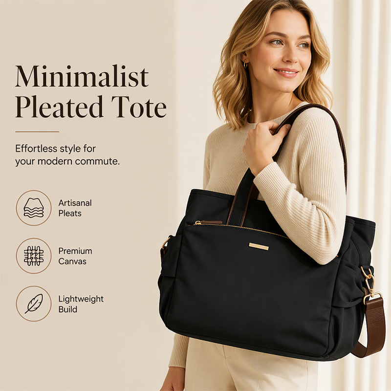 👜 50% RABATT! 🌿 Canvas-Tragetasche mit Faltendetails & Seitentaschen – Robust, geräumig & vielseitig – Perfekt für Alltag, Einkauf & Ausflüge ✨