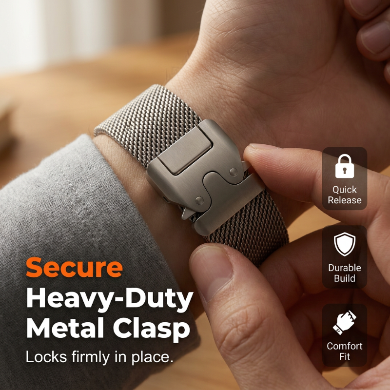 ⌚✨ Milanaise Armband für Apple Watch – Edelstahl Magnetverschluss Ersatzarmband für Series 10, Ultra, SE
