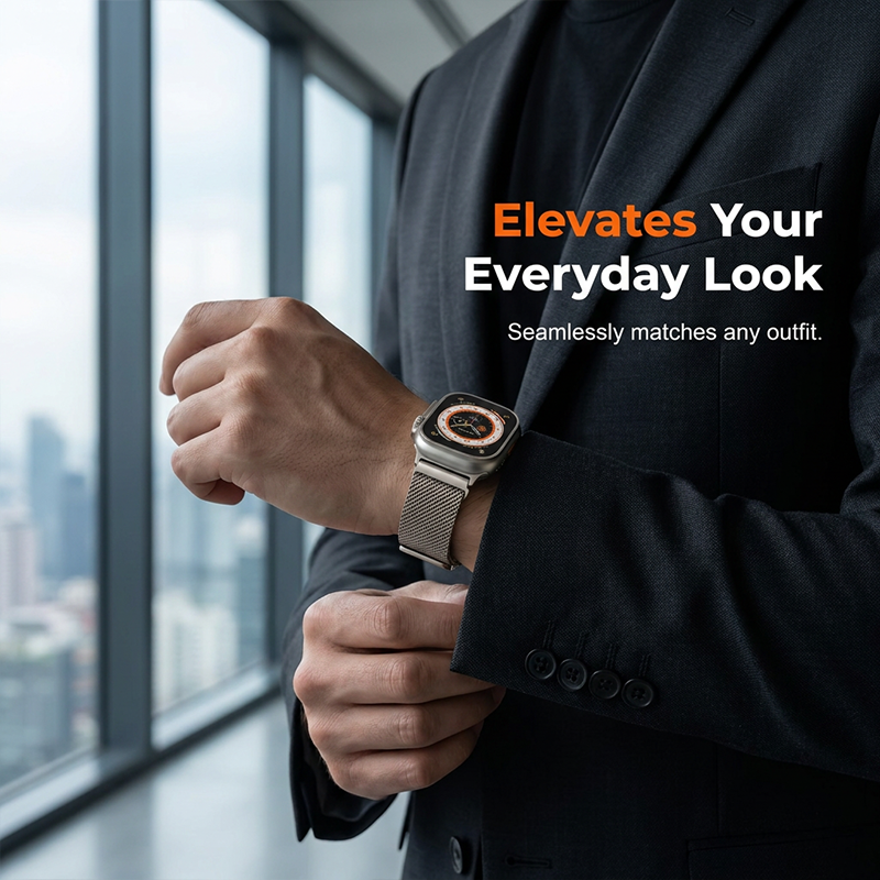 ⌚✨ Milanaise Armband für Apple Watch – Edelstahl Magnetverschluss Ersatzarmband für Series 10, Ultra, SE