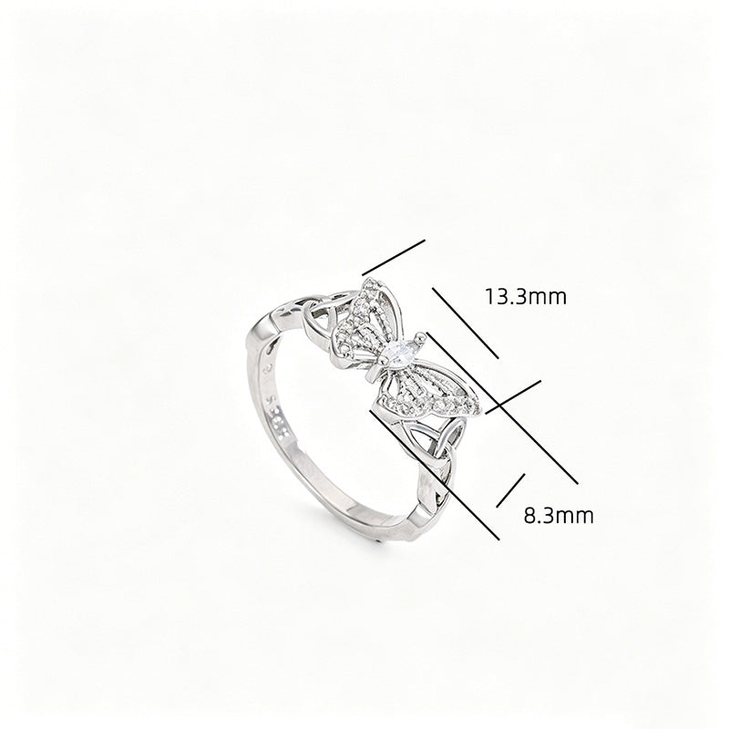🦋 50 % Rabatt! Schmetterlingsring mit Zirkonia – Ein elegantes Schmuckstück nur für Sie