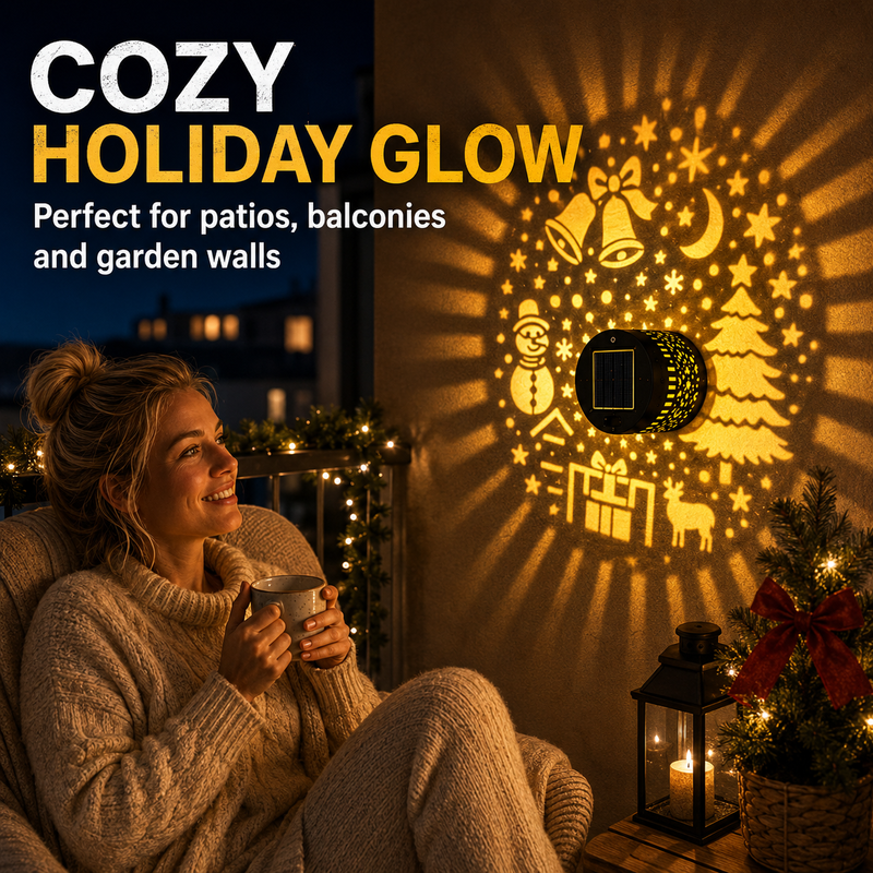 🌞 50% RABATT! 🎄 Solar-Wandleuchte für Weihnachtsdeko – wetterfest & kabellos für Garten, Balkon & Terrasse