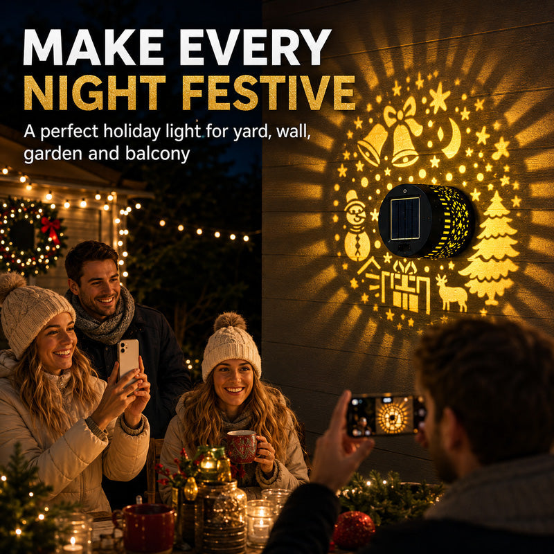 🌞 50% RABATT! 🎄 Solar-Wandleuchte für Weihnachtsdeko – wetterfest & kabellos für Garten, Balkon & Terrasse
