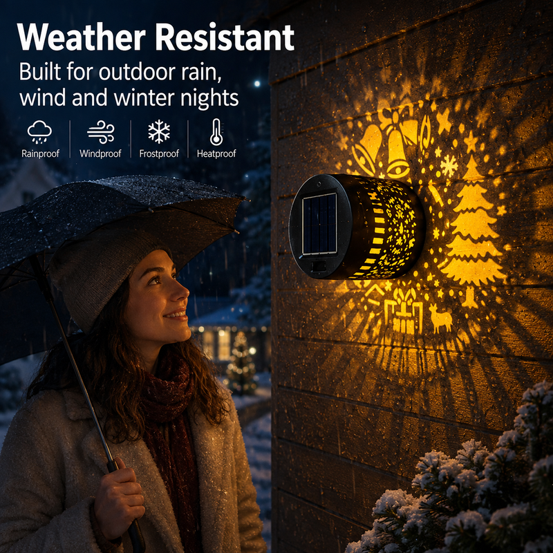 🌞 50% RABATT! 🎄 Solar-Wandleuchte für Weihnachtsdeko – wetterfest & kabellos für Garten, Balkon & Terrasse