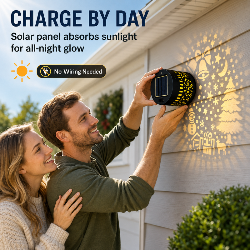 🌞 50% RABATT! 🎄 Solar-Wandleuchte für Weihnachtsdeko – wetterfest & kabellos für Garten, Balkon & Terrasse