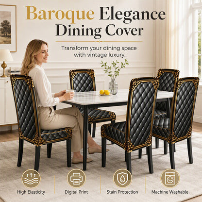 🌸 50 % Rabatt! Elegante Stuhlhusse im Barock-Stil – Elastischer Stuhlbezug für Esszimmerstühle mit edlem Design
