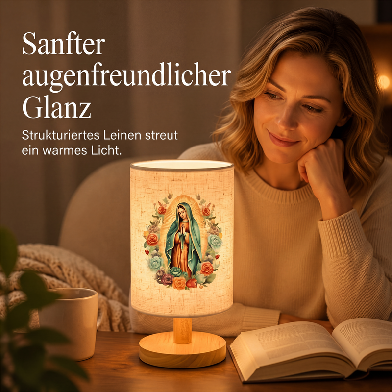 📢📢50% RABATT !!⏰Holztischlampe mit Jungfrau-Maria-Muster