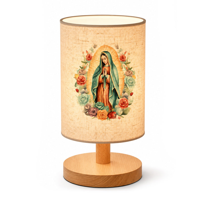 📢📢50% RABATT !!⏰Holztischlampe mit Jungfrau-Maria-Muster